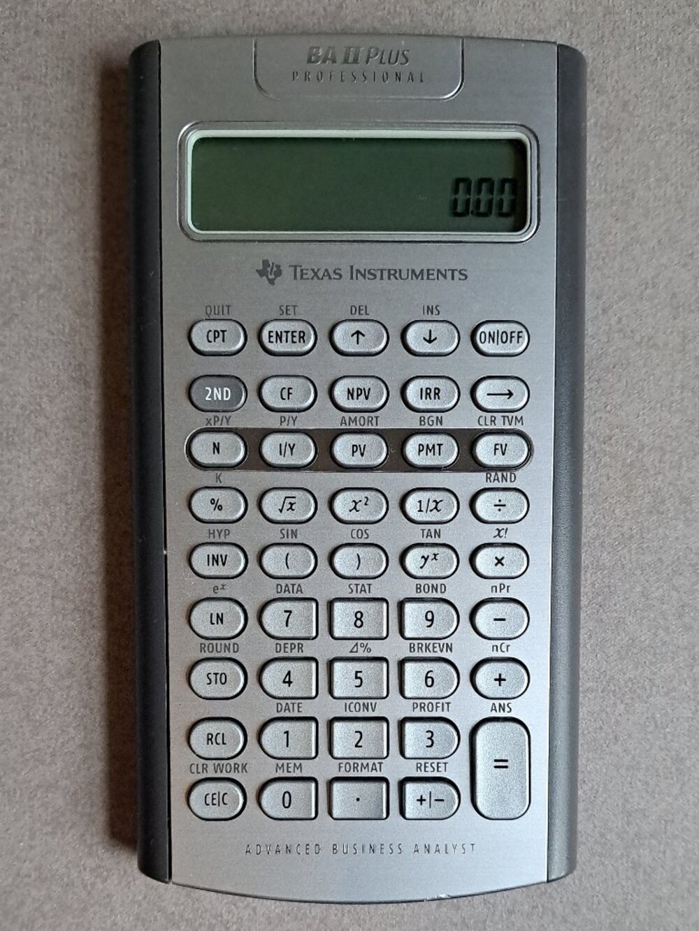 Texas Instruments BA II Plus Professional USED Financial Calculator (Math) PM
